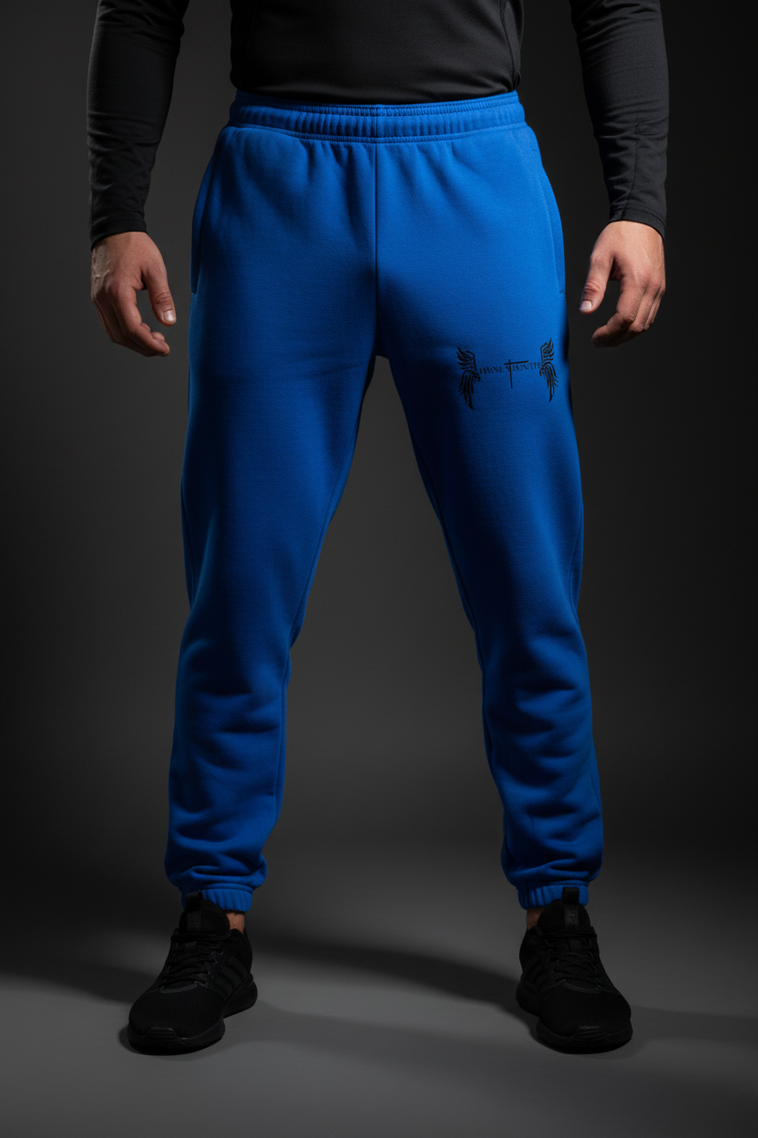Winged Jogger Sweatpants — Royal Blue Male
