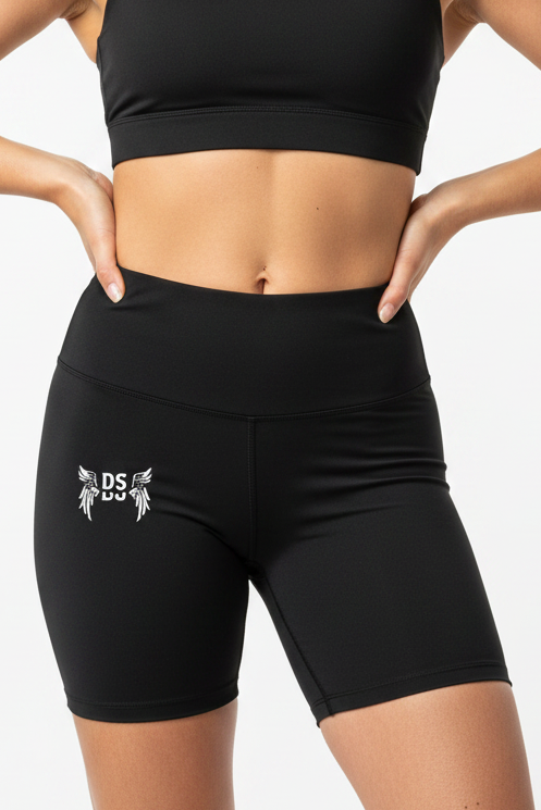 Women's Emblemed High-Waisted Biker Shorts