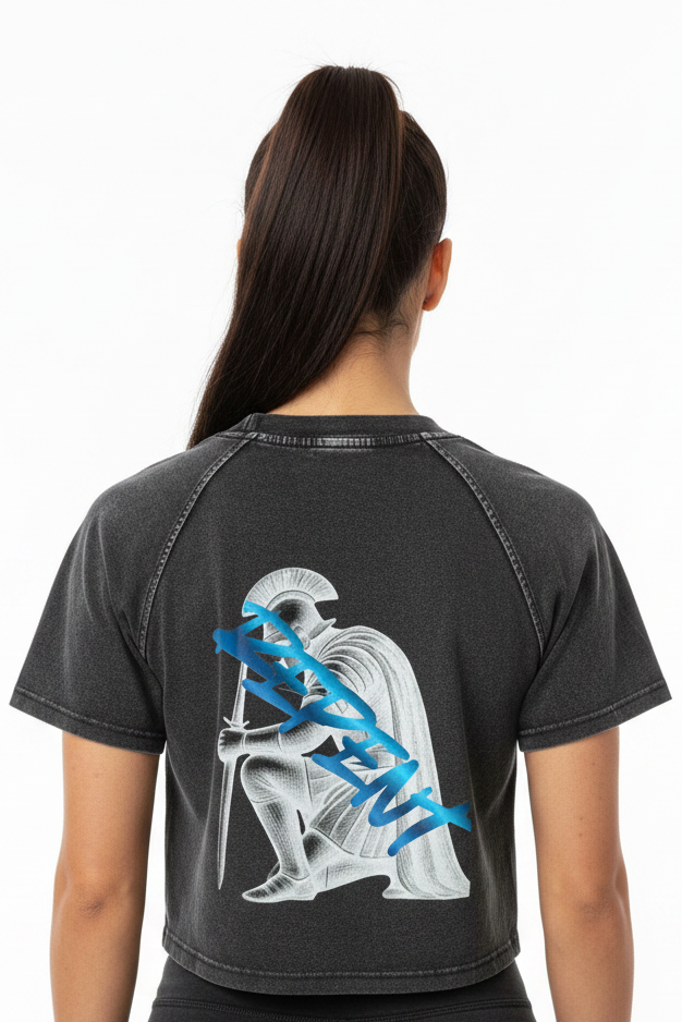 Women's Repent Raglan Crop T-Shirt — Back Revised